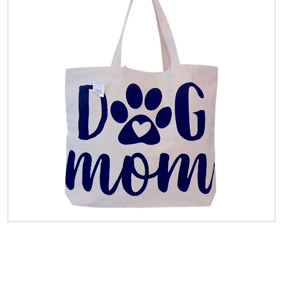 NWT Dog Mom Canvas Tote Bag - Picture 2 of 2